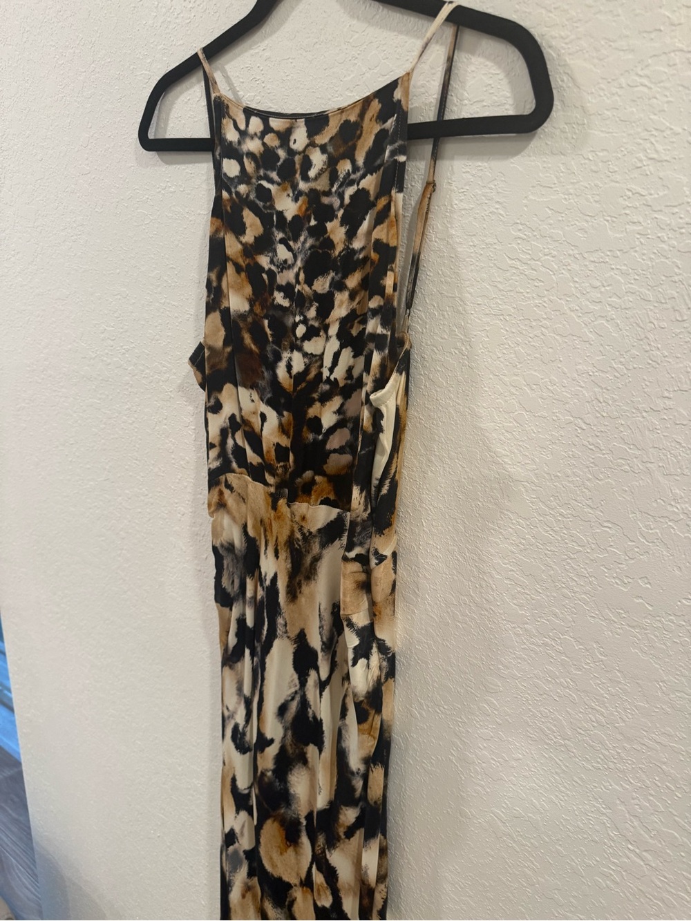 Conditions Apply Leopard Print Maxi Slip Dress Sz L
